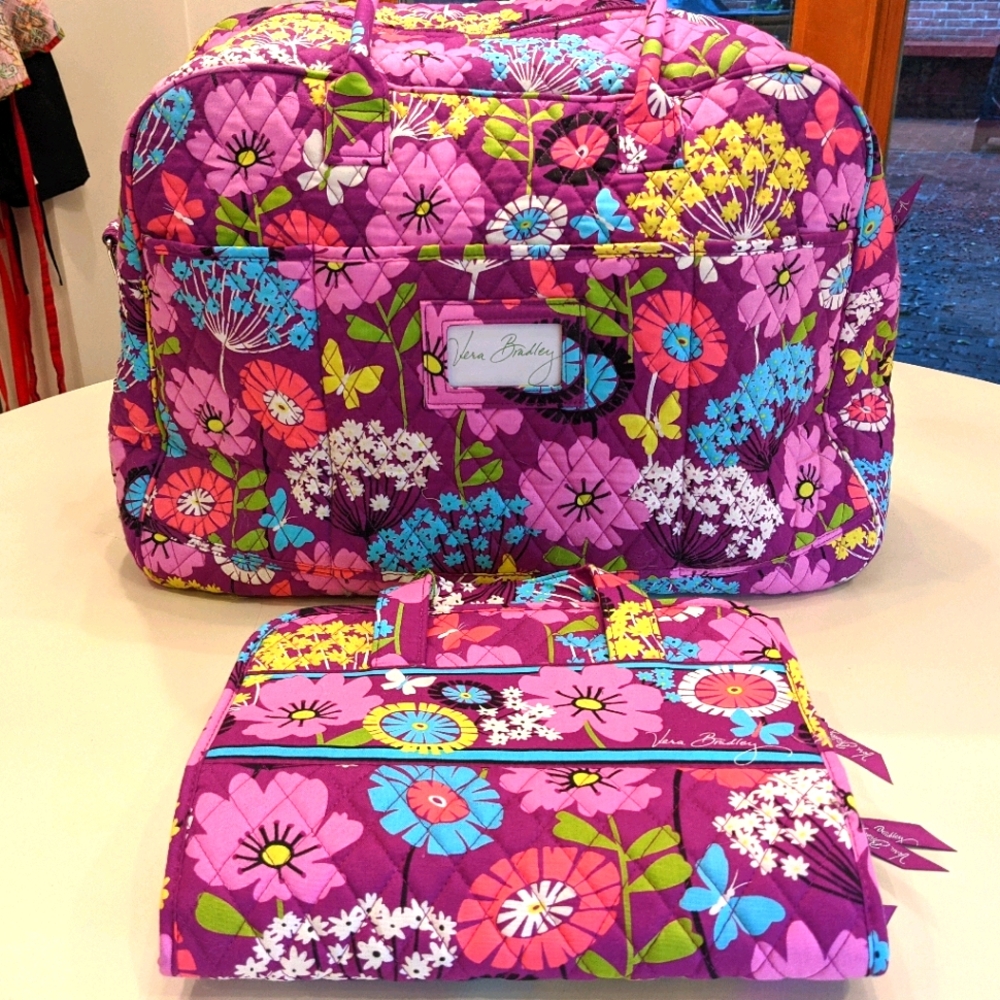Vera Bradley Weekend Bag and Cosmetic Case